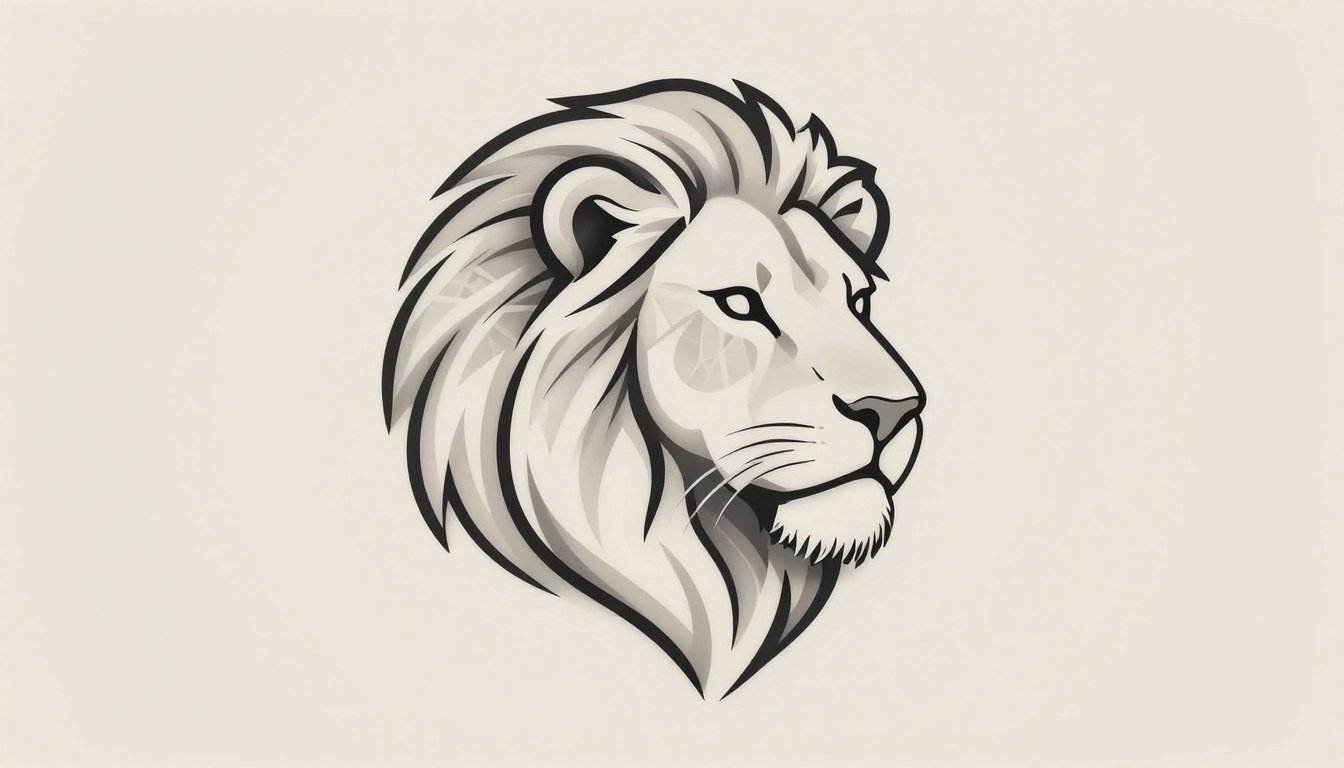 Tatuagem de Leão Minimalista: Força em Traço Simples
